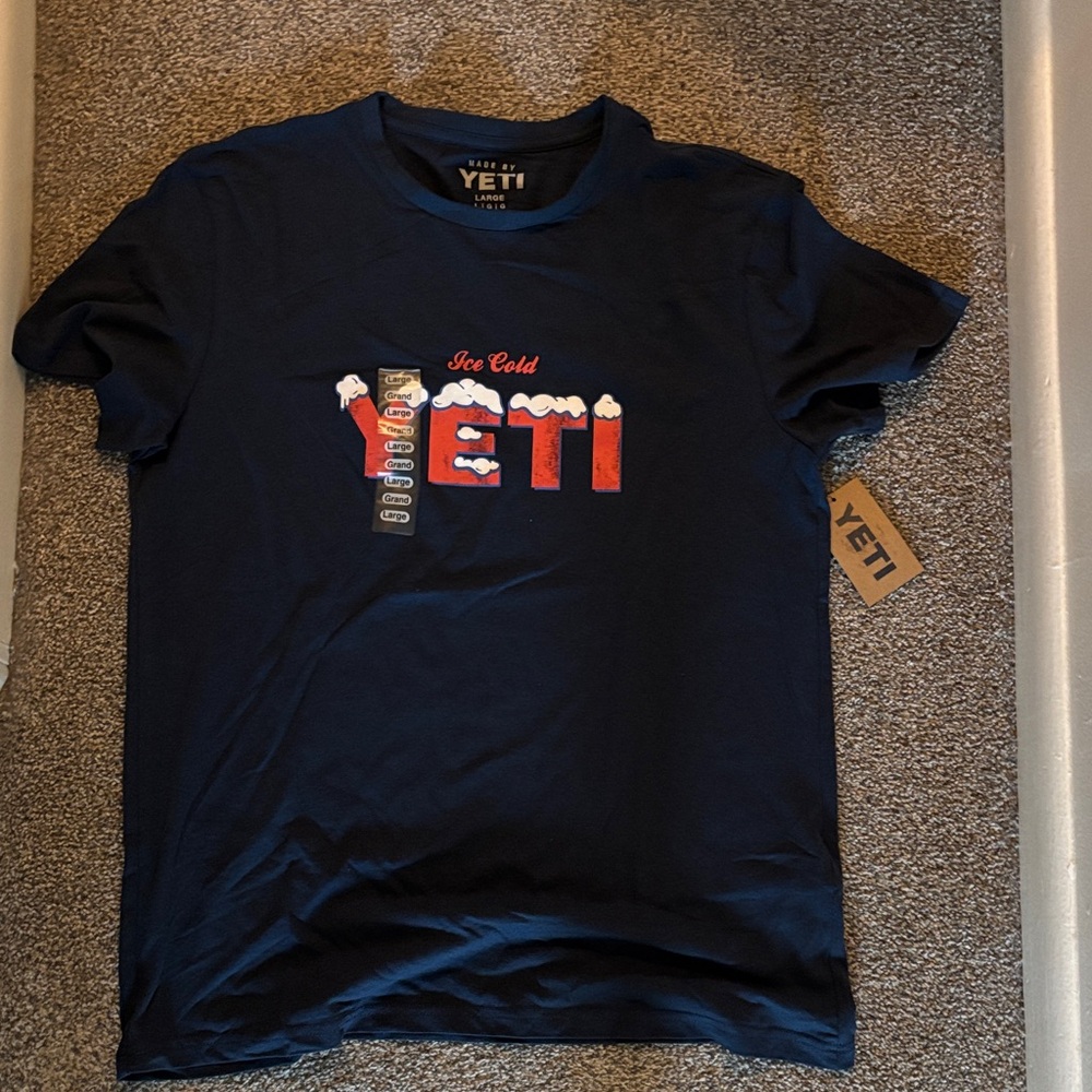 YETI Dark Blue Ice Cold T-Shirt
